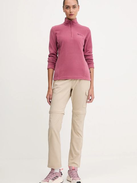 Jack Wolfskin bluza sportowa Taunus kolor różowy gładka 1709532