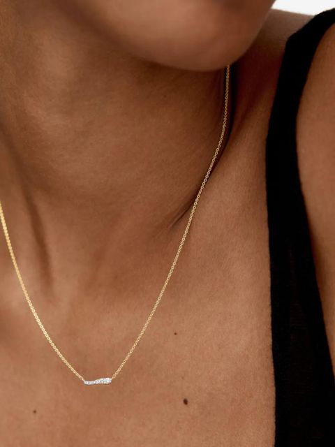 Monica Vinader diamond-embellishment necklaces - Gold