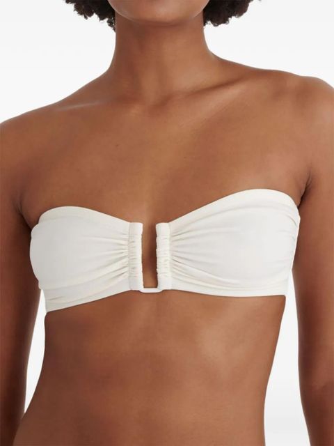 ERES Show ruched-detail bikini top - White