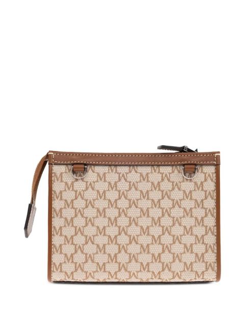 Max Mara monogram-pattern clutch bag - Brown