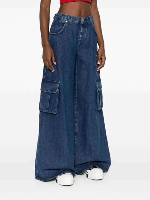 Off-White wide-leg cargo jeans - Blue - zdjęcie produktu nr 2