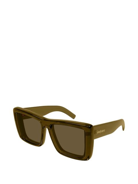 Saint Laurent Eyewear SL 900 HOWL rectangle-frame sunglasses - Green - zdjęcie produktu nr 2