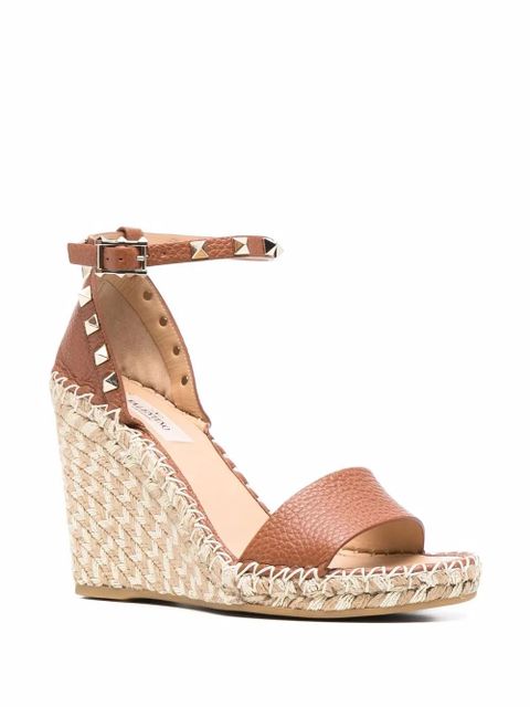 Valentino Garavani espadrille Rockstud wedge sandals - Brown - zdjęcie produktu nr 2