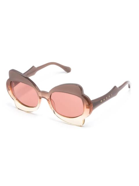 Marni Eyewear Monumental Gate oversize-frame sunglasses - Brown - zdjęcie produktu nr 2