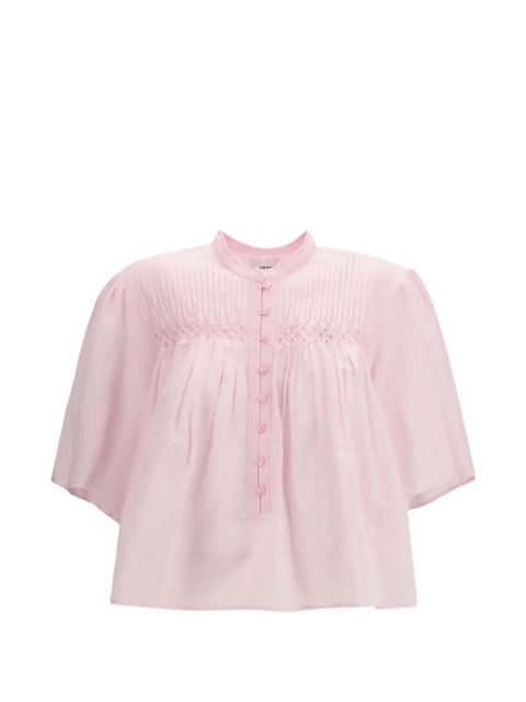 MARANT ÉTOILE smocked buttoned top - Pink - zdjęcie produktu nr 1