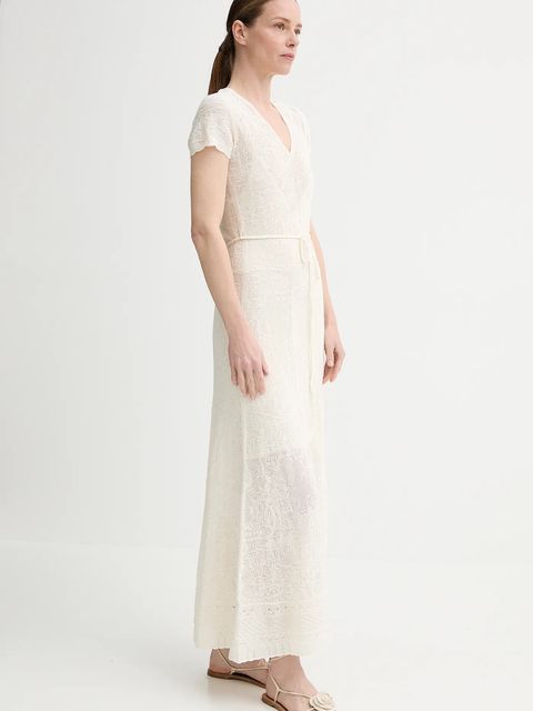 ZADIG&VOLTAIRE sukienka wełniana kolor beżowy maxi prosta KWDR01193