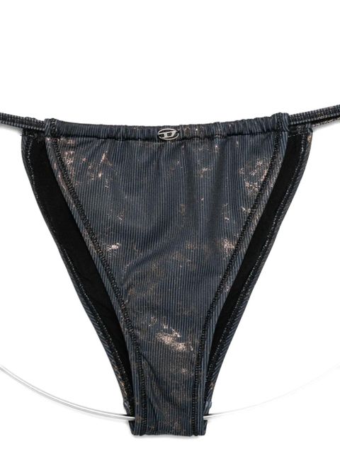 Diesel Jodie-ULTL metallic-effect bikini bottoms - Grey
