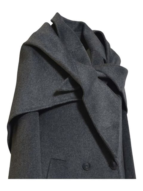 SOLOTRE double-breasted shawl-collar coat - Grey