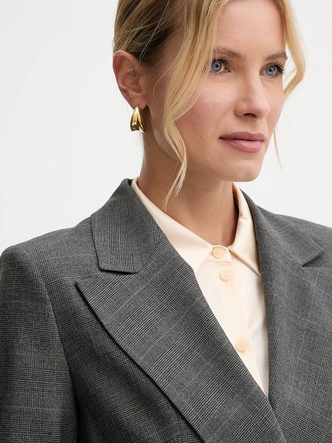 Morgan marynarka kolor szary dwurzędowa wzorzysta VTARY.F - zdjęcie produktu nr 2