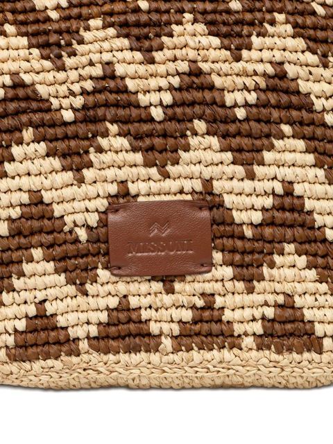 Missoni zigzag raffia tote bag - Neutrals