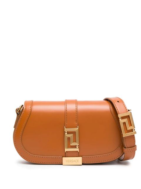 Versace Mini Greca Goddess leather shoulder bag - Brown - zdjęcie produktu nr 1