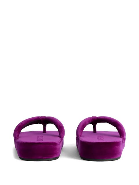 Balenciaga Jet Lag Thong velvet platform flip-flops - Purple - zdjęcie produktu nr 2