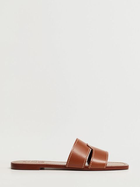 Mango - Klapki skórzane DELHI - zdjęcie produktu nr 2