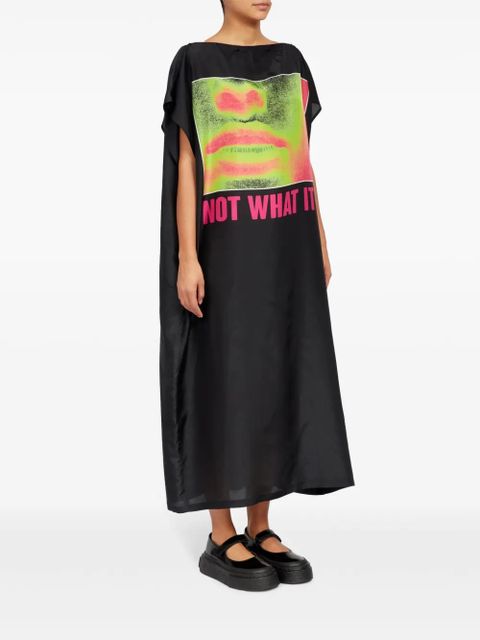 MM6 Maison Margiela silk T-shirt maxi dress - Black