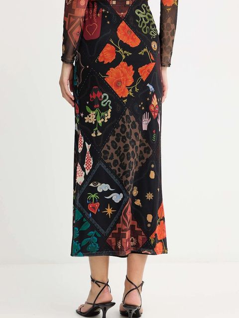 Never Fully Dressed spódnica kolor czarny maxi prosta NFDSK751 - zdjęcie produktu nr 2