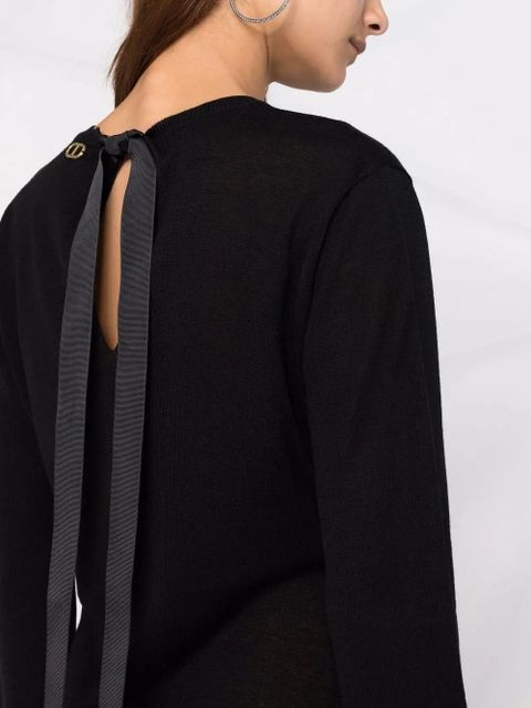 TWINSET lace-panel dress - Black