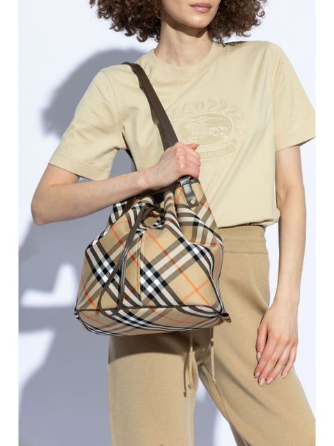 Burberry Vintage Check bucket shoulder bag - Neutrals