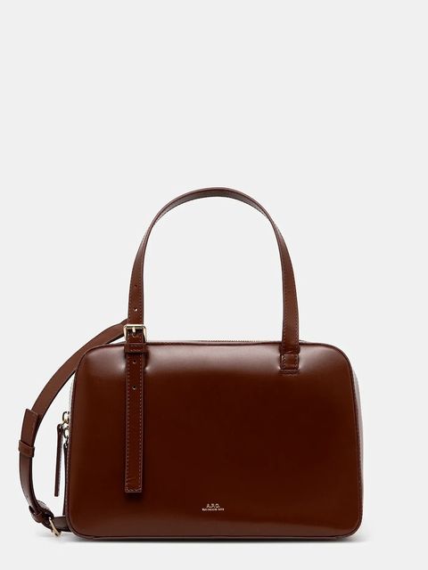 A.P.C. torebka skórzana sac virginie box kolor brązowy PXBRU.F67017 - zdjęcie produktu nr 1