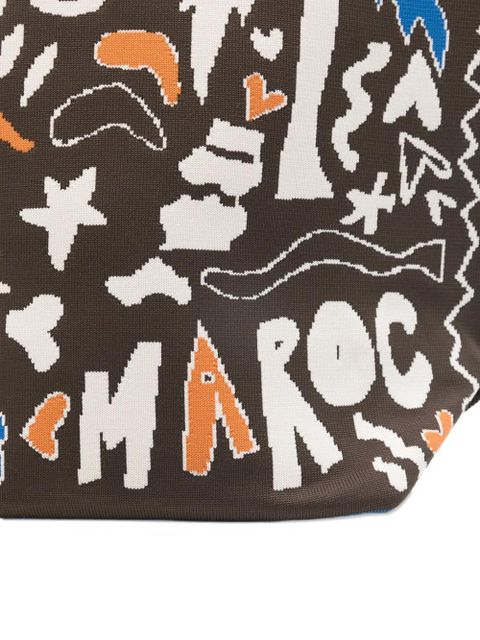 ALEMAIS Maroc graphic-print tote bag - Brown