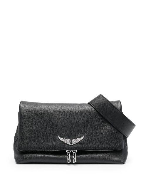 Zadig&Voltaire logo-plaque leather shoulder bag - Black - zdjęcie produktu nr 1