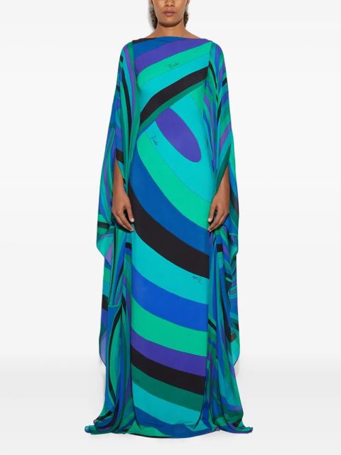 PUCCI Iride-pattern long dress - Green - zdjęcie produktu nr 2