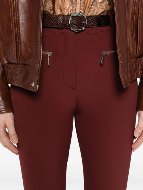 ETRO zip-detail trousers - Red