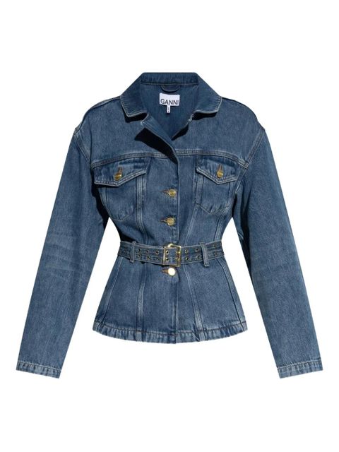 GANNI belted jacket - Blue - zdjęcie produktu nr 1