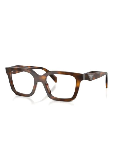 Prada Eyewear geometric-frame glasses - Brown - zdjęcie produktu nr 2