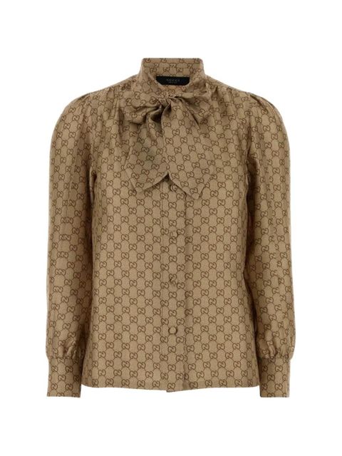 Gucci GG-pattern shirt - Neutrals - zdjęcie produktu nr 1