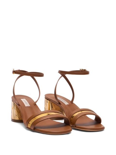 Casadei buckle-strap heeled sandals - Brown - zdjęcie produktu nr 2