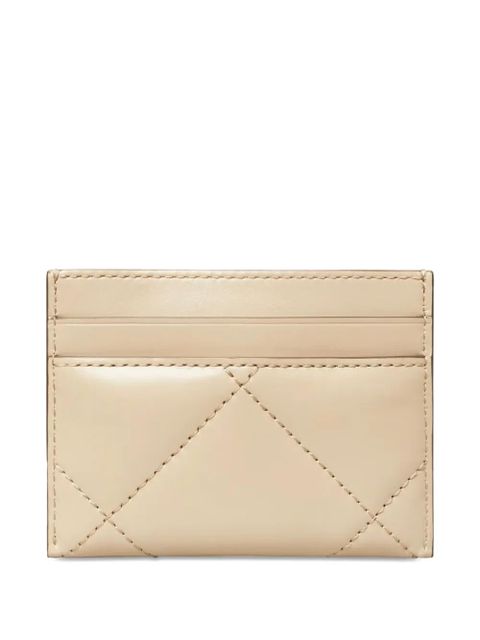 Tory Burch quilted logo card holder - Neutrals - zdjęcie produktu nr 2