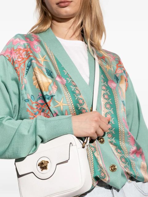 Versace La Medusa leather cross body bag - White