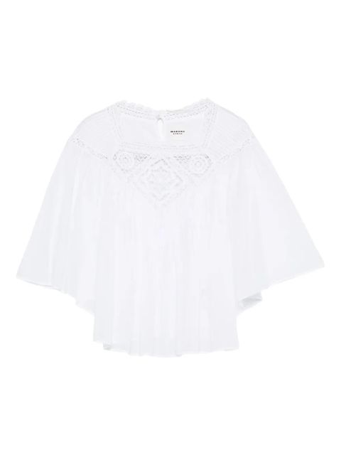 MARANT ÉTOILE lace-detail blouse - White - zdjęcie produktu nr 1