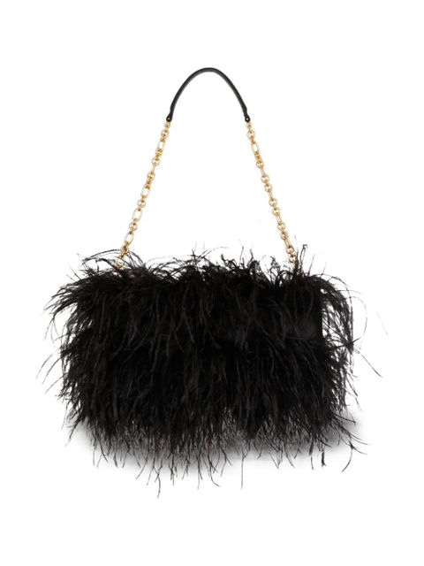 Balmain Anthem feather-detail shoulder bag - Black - zdjęcie produktu nr 2