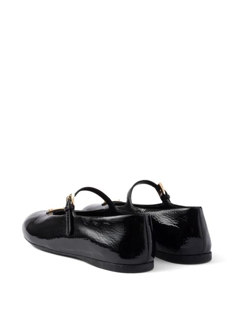 Prada leather ballerina shoes - Black