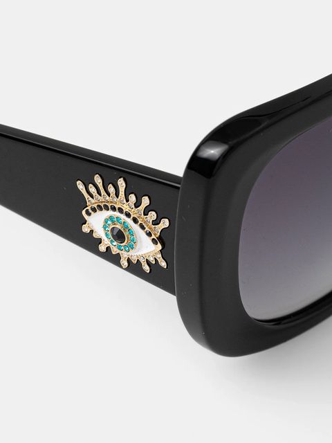 Kurt Geiger London okulary przeciwsłoneczne Evil Eye damskie kolor czarny 4738900679