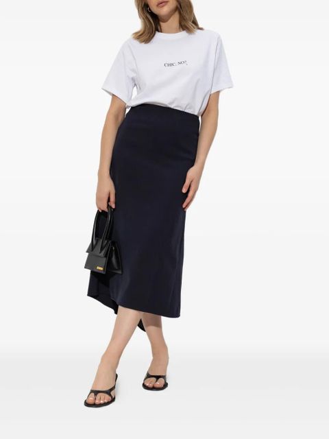Victoria Beckham asymmetric-hem midi skirt - Blue - zdjęcie produktu nr 2