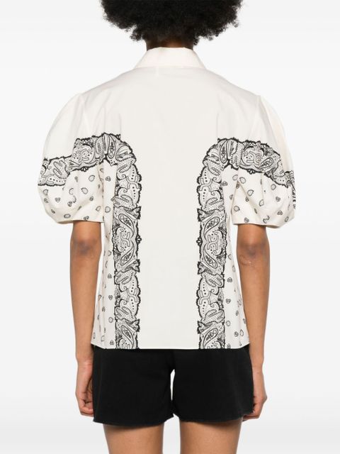 Chloé bandana-print cotton blouse - Neutrals