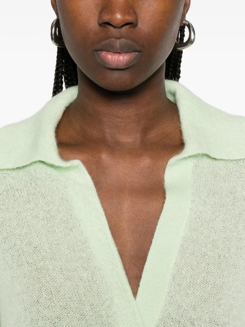 TOM FORD V-neck collared sweater - Green
