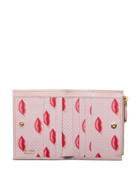 Prada small Saffiano leather wallet - Pink
