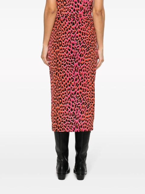 Zadig&Voltaire Jamelia leopard-print silk skirt - Pink - zdjęcie produktu nr 2