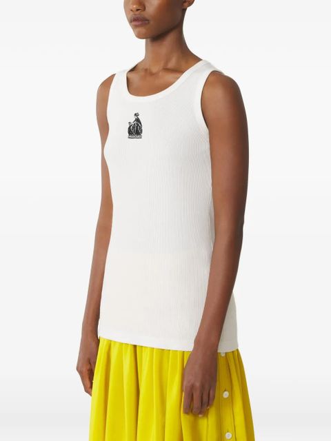 Lanvin embroidery-logo tank top - White