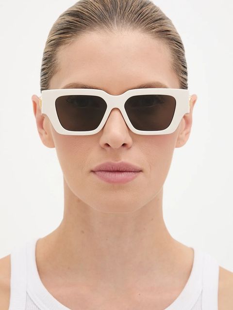 Versace okulary przeciwsłoneczne damskie kolor biały 0VE4497U