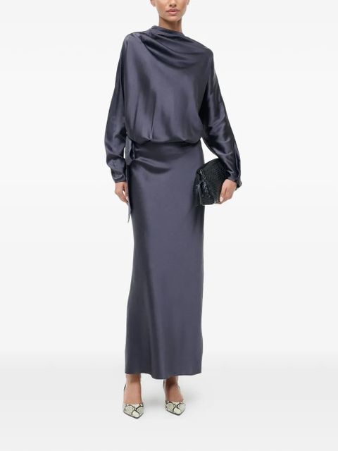 STAUD Phoebe tie-detail maxi dress - Blue - zdjęcie produktu nr 1