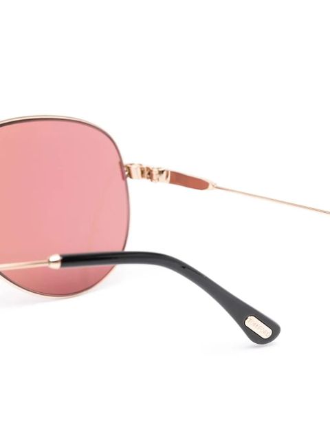 TOM FORD Eyewear pilot frame sunglasses - Gold