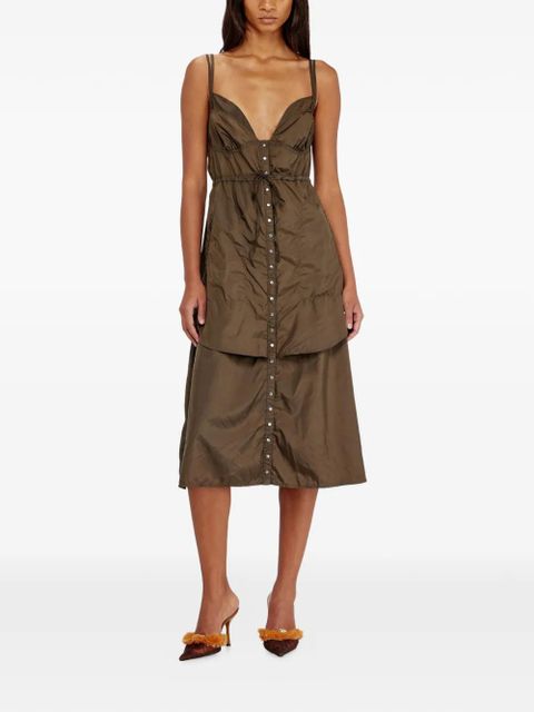 Diesel layered midi dress - Brown