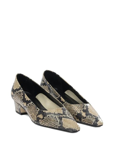 Aeyde snake print heeled pumps - Neutrals