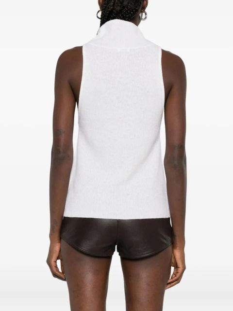 St. Agni high-neck ribbed vest - White