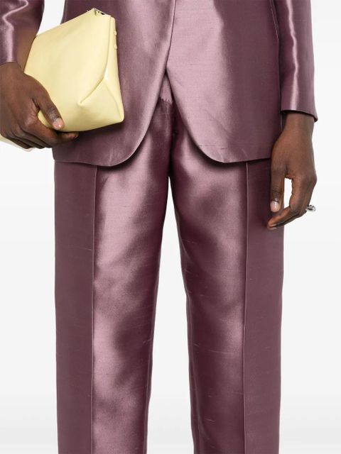 Max Mara metallic-effect tailored trousers - Purple