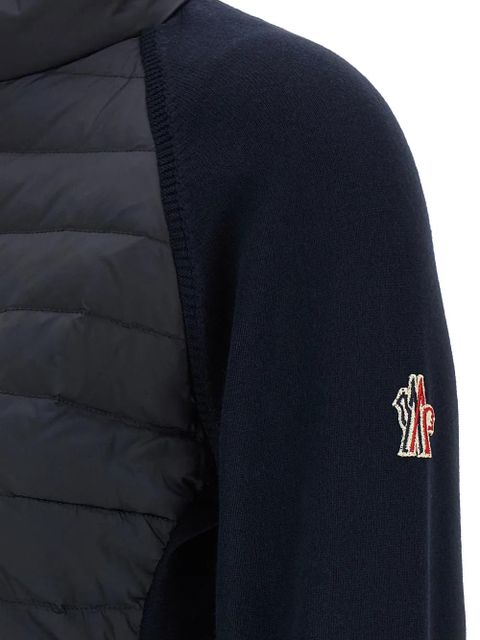 Moncler Grenoble padded zip-up cardigan - Blue